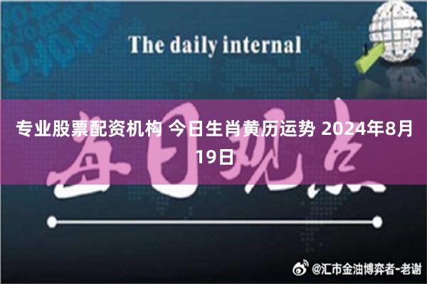 专业股票配资机构 今日生肖黄历运势 2024年8月19日