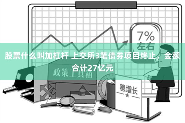 股票什么叫加杠杆 上交所3笔债券项目终止，金额合计27亿元