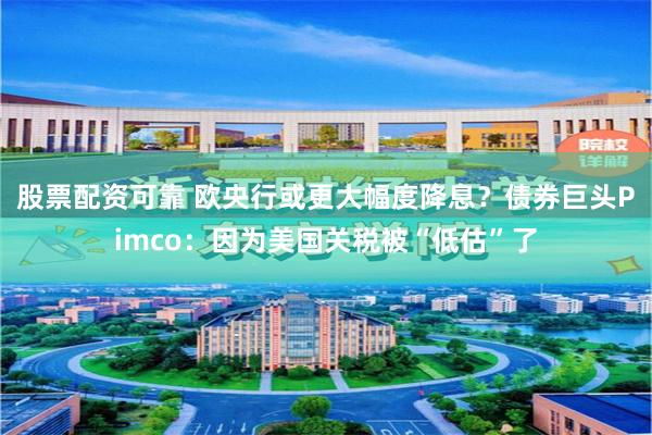 股票配资可靠 欧央行或更大幅度降息？债券巨头Pimco：因为美国关税被“低估”了