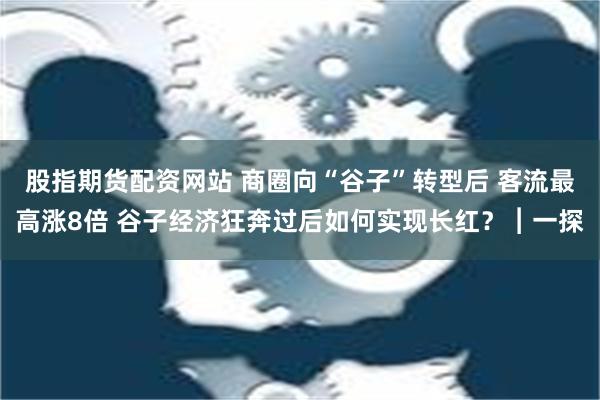 股指期货配资网站 商圈向“谷子”转型后 客流最高涨8倍 谷子经济狂奔过后如何实现